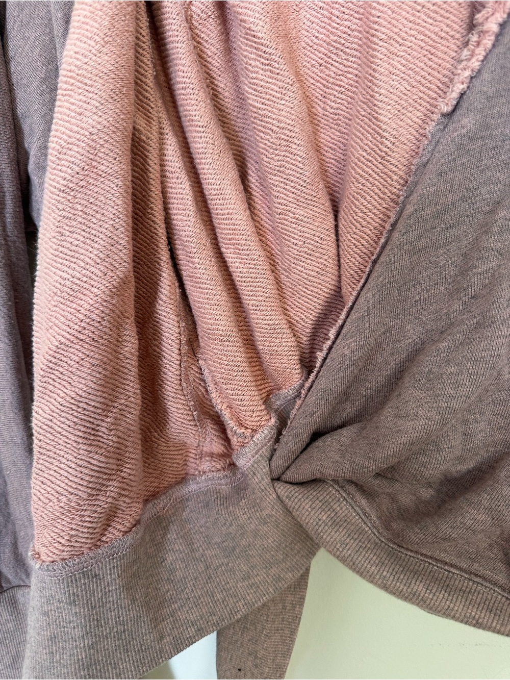 Free People Dusty Rose Wrap-Style V-Neck Sweater Size Medium - Picture 3 of 7